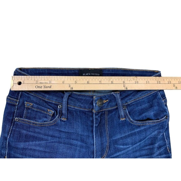 Black Orchid Jude Mid Rise Super Skinny Jeans Women's Size 24 Dark Wash - Picture 6 of 12